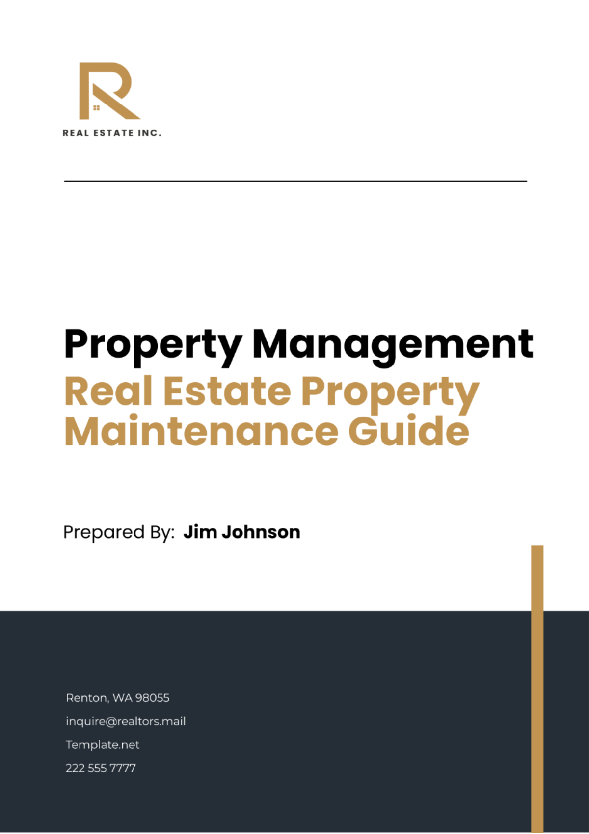 Real Estate Property Maintenance Guide Template