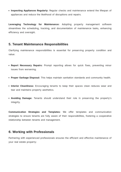 Free Real Estate Property Maintenance Guide Template to Edit Online