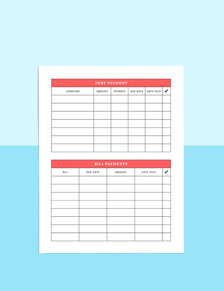 template for budget planning