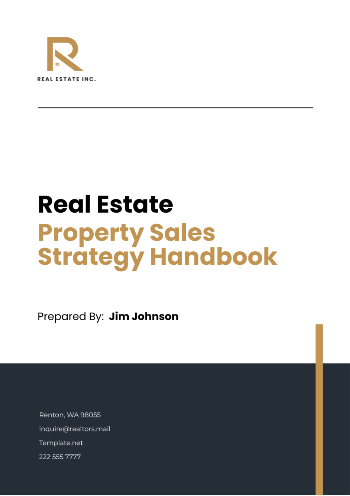 Real Estate Property Sales Strategy Handbook Template