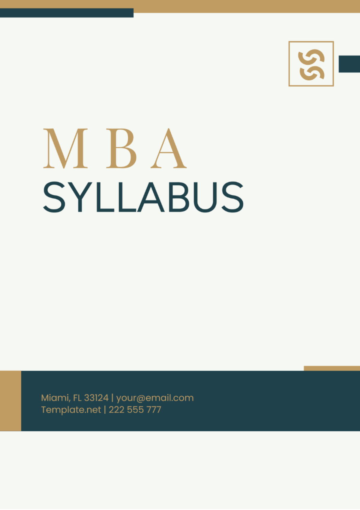 Free Mba Syllabus Template