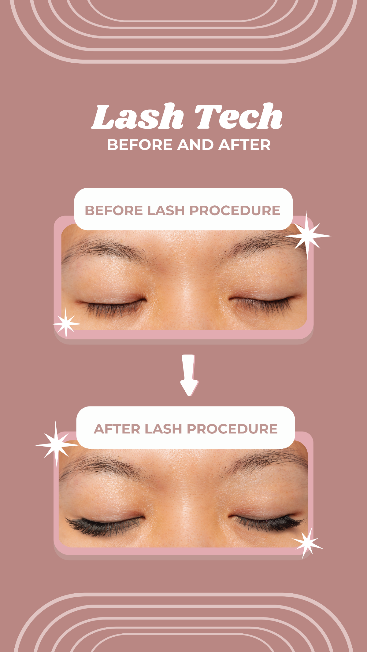 Lash Tech Before and After Instagram Post Template