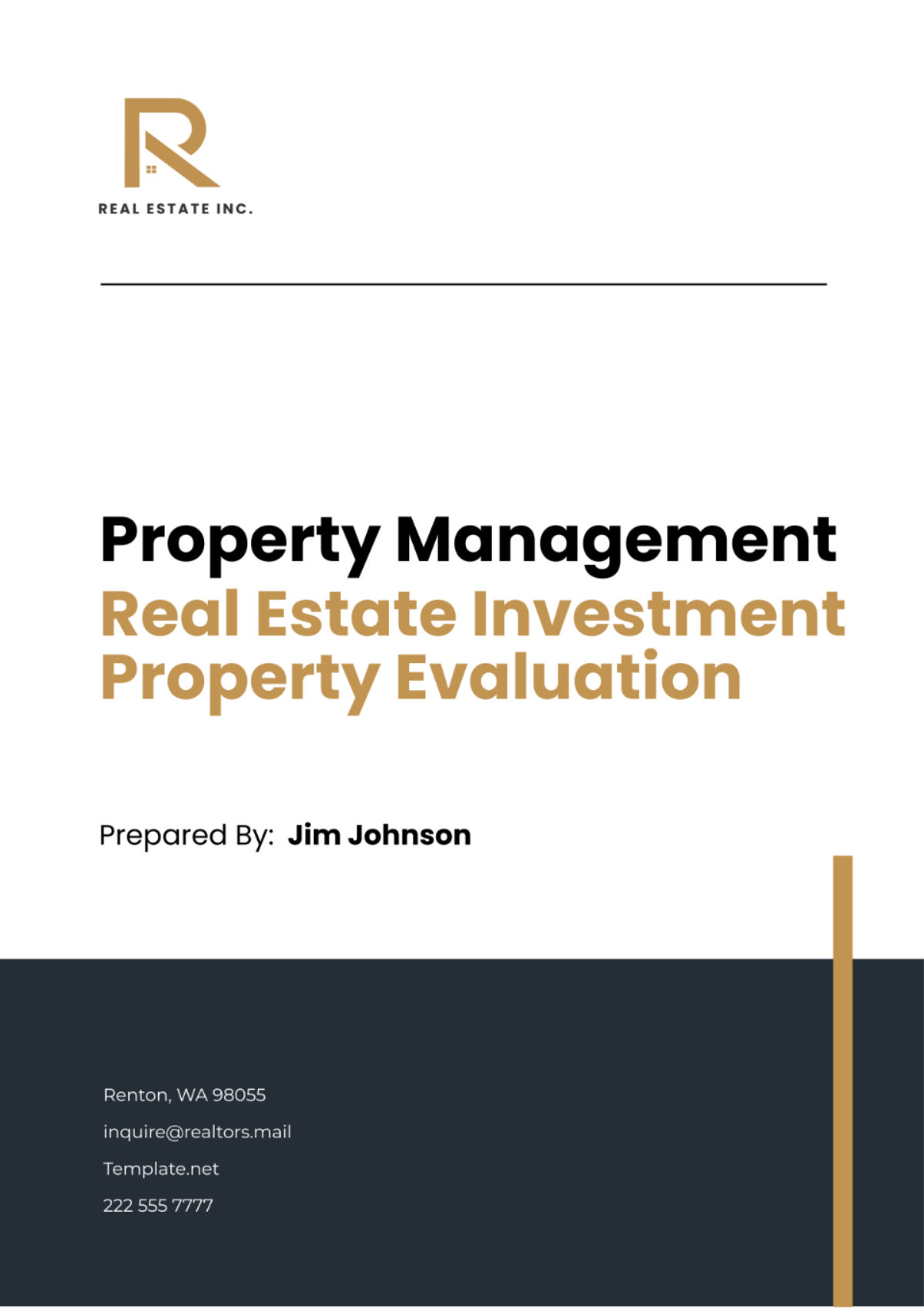 Real Estate Investment Property Evaluation Template