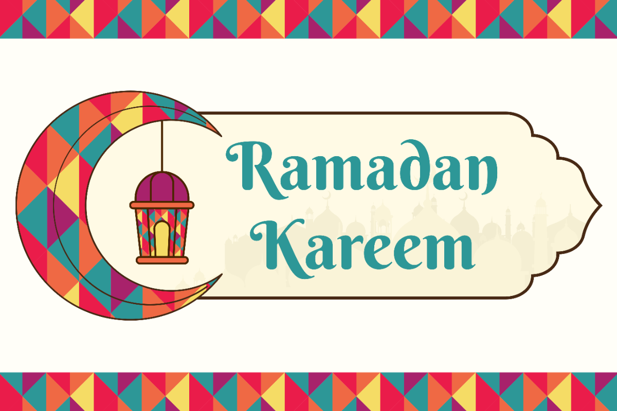Free Happy Ramadan Sign Template