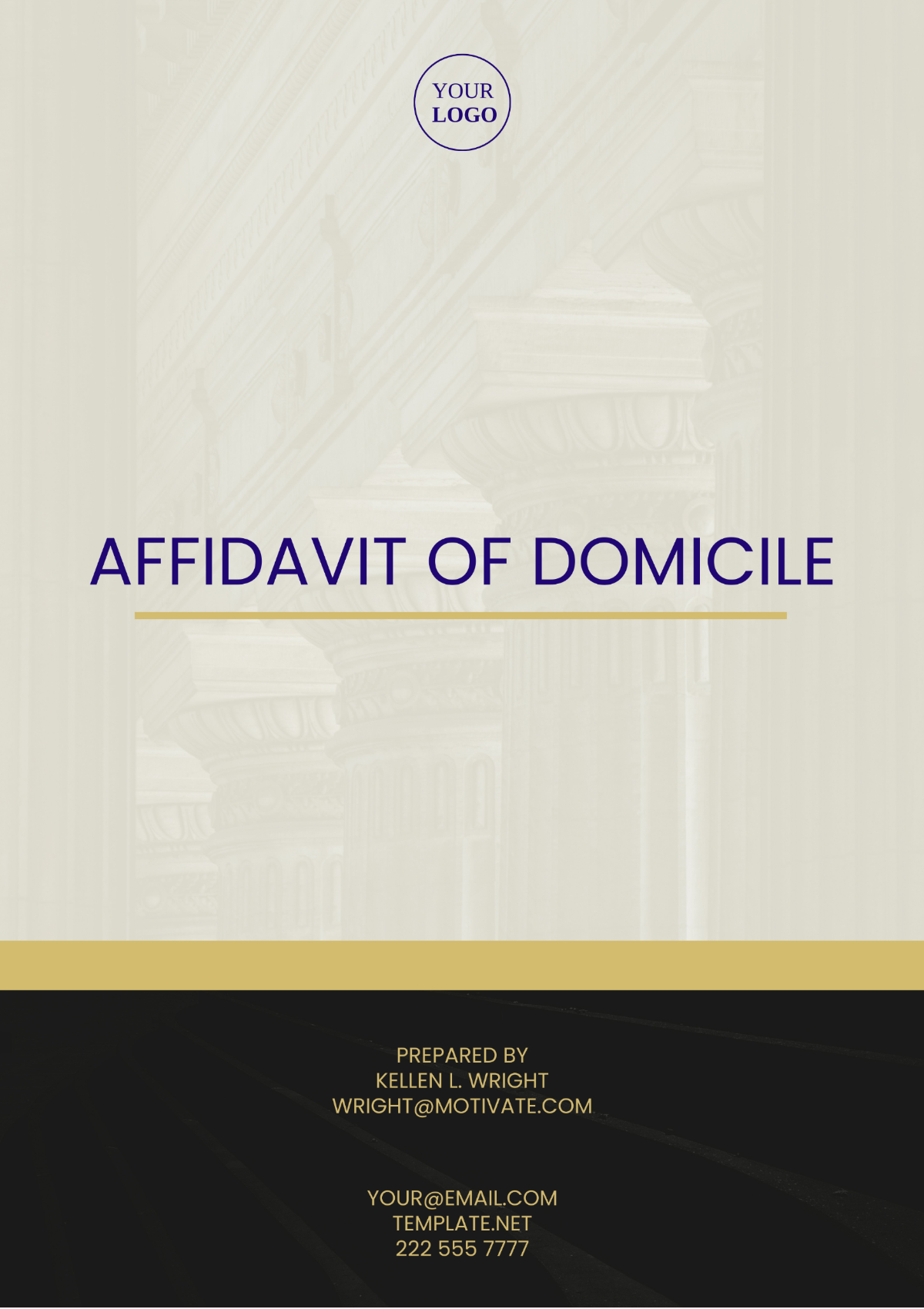 District of Columbia Affidavit of Domicile Template - Edit Online & Download