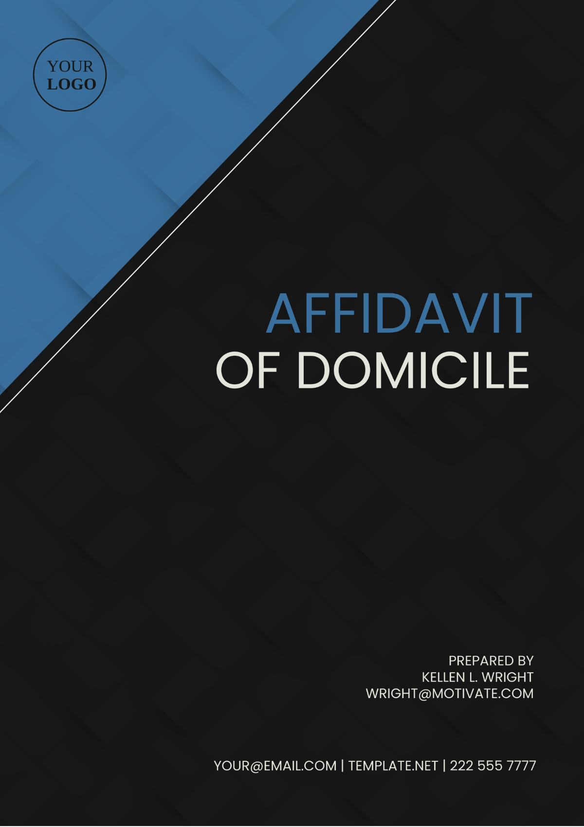 Hawaii Affidavit of Domicile Template - Edit Online & Download