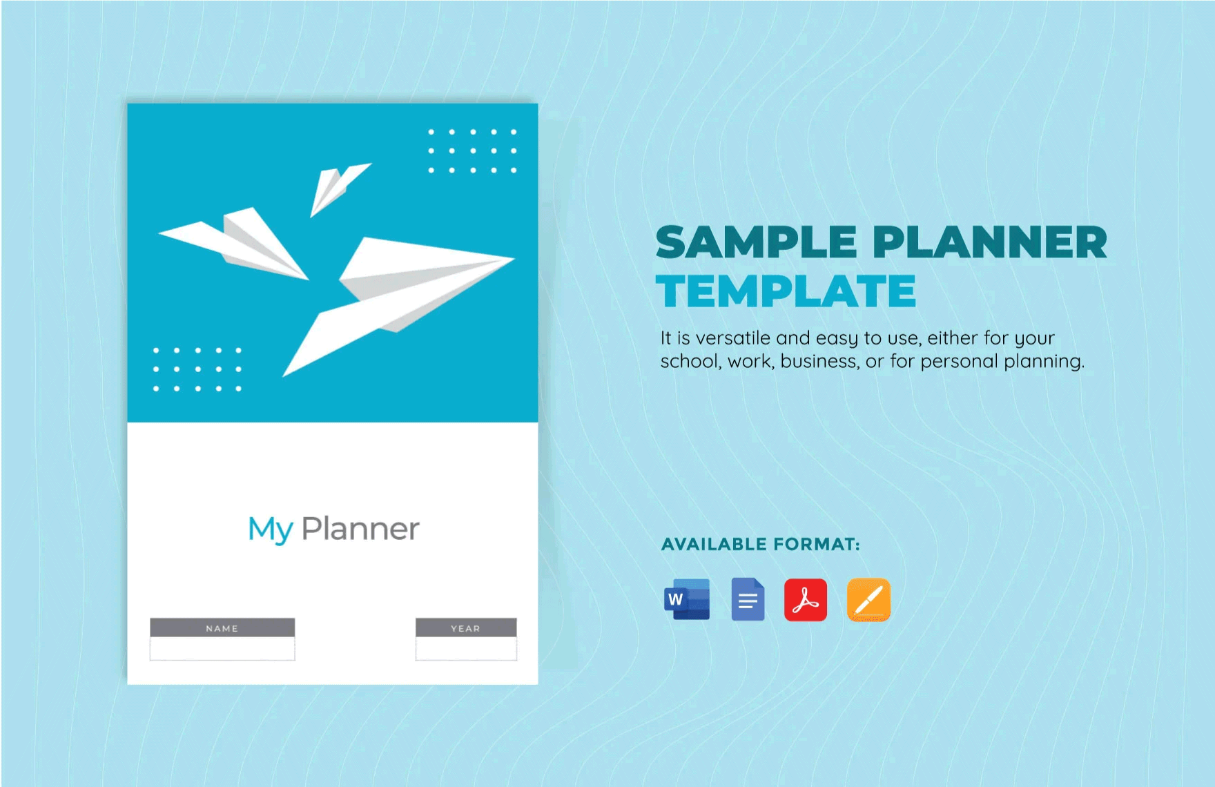 Free Sample Planner Template in Word, Google Docs, PDF, Apple Pages
