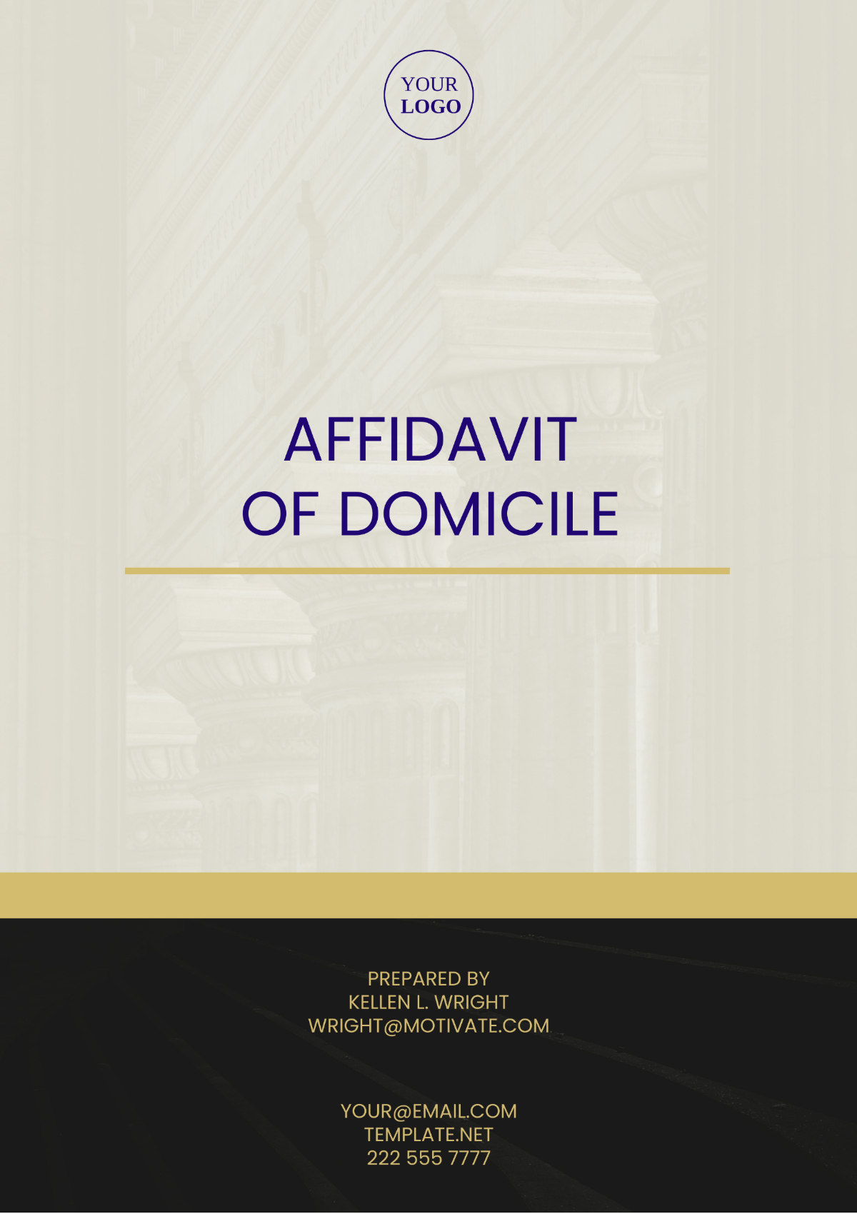 Ohio Affidavit of Domicile Template - Edit Online & Download