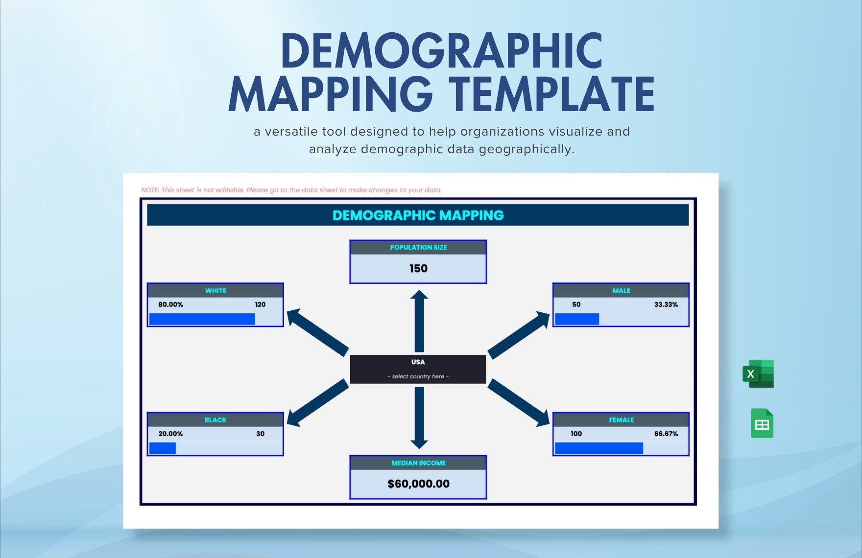 Demographic Mapping Template in Excel, Google Sheets