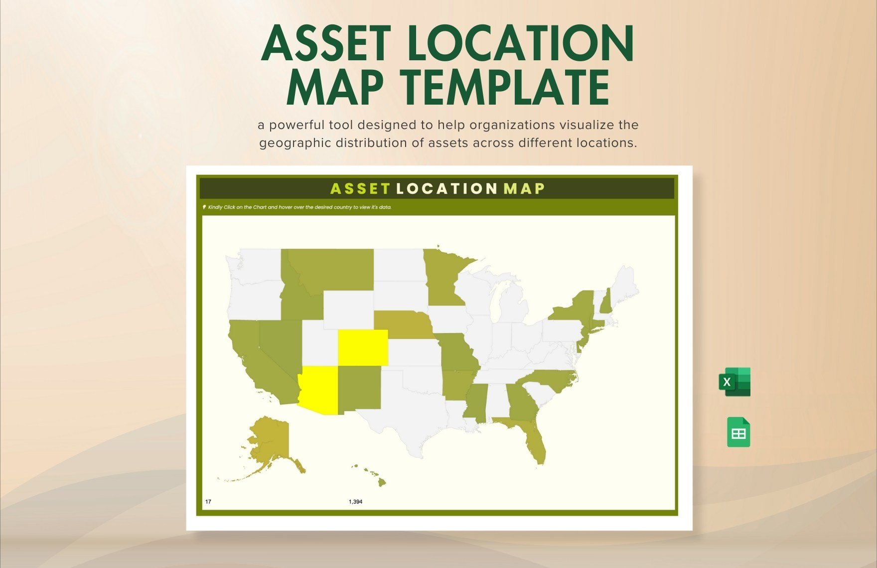 Asset Location Map Template in Excel, Google Sheets