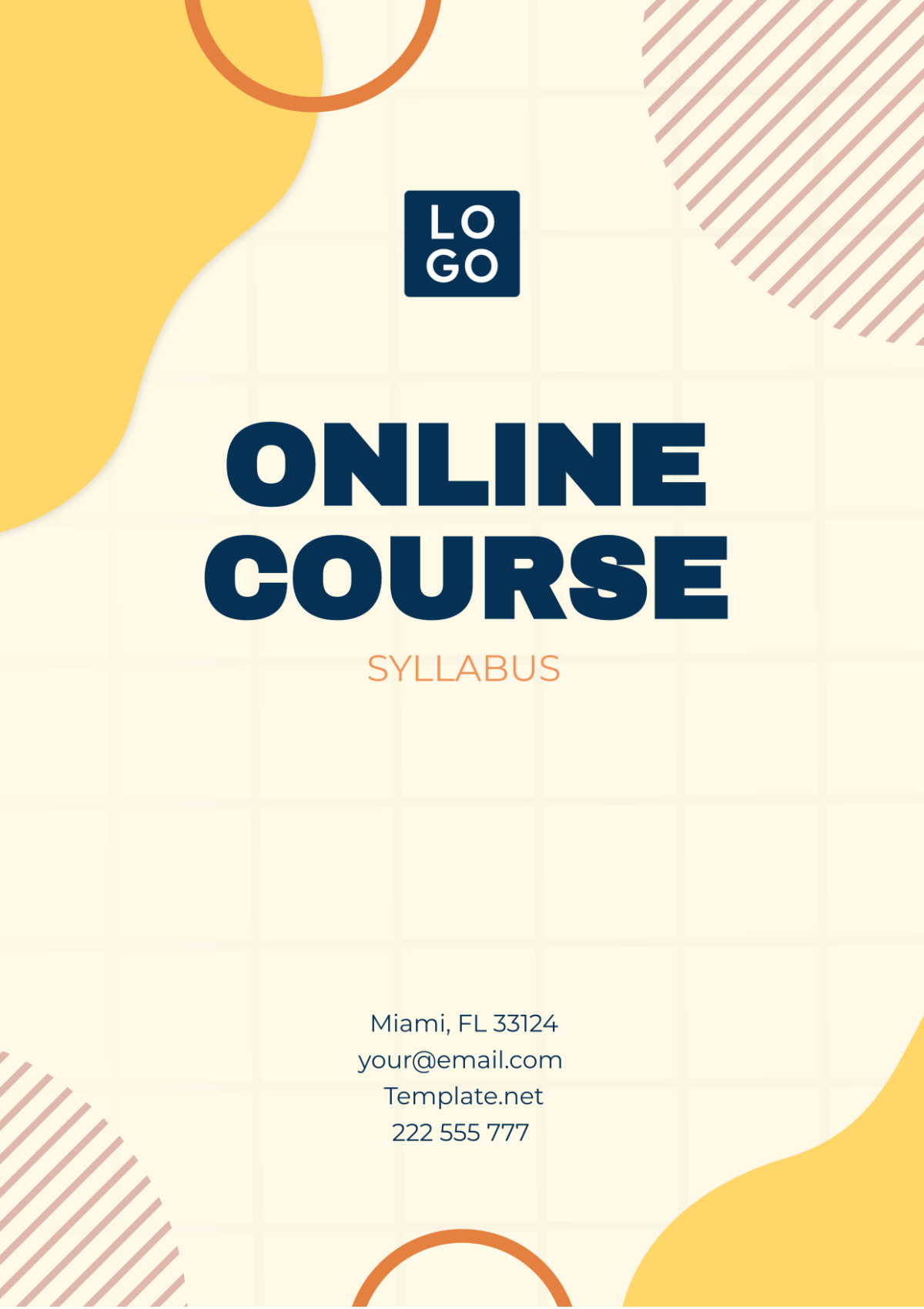 Online Course Syllabus Example Template
