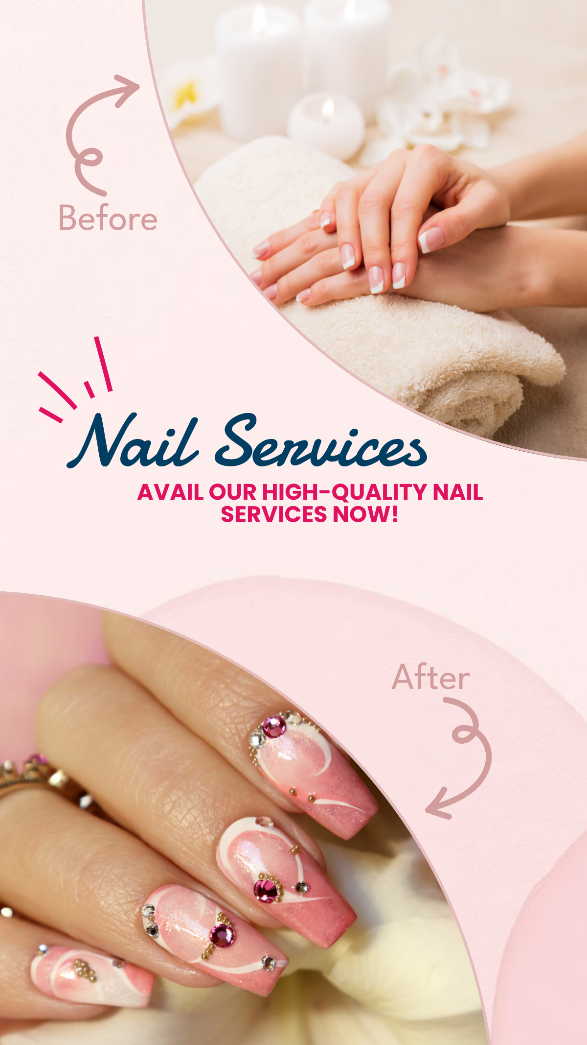 Nail Service Before and After Instagram Post