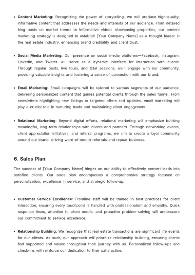 Free Real Estate Property Marketing Strategy Template to Edit Online