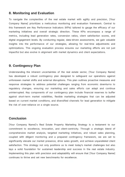 Free Real Estate Property Marketing Strategy Template to Edit Online