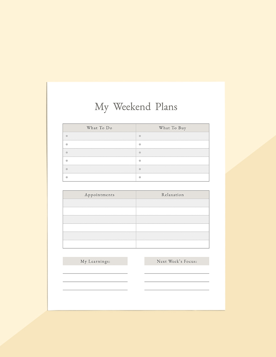 Simple Planner Template