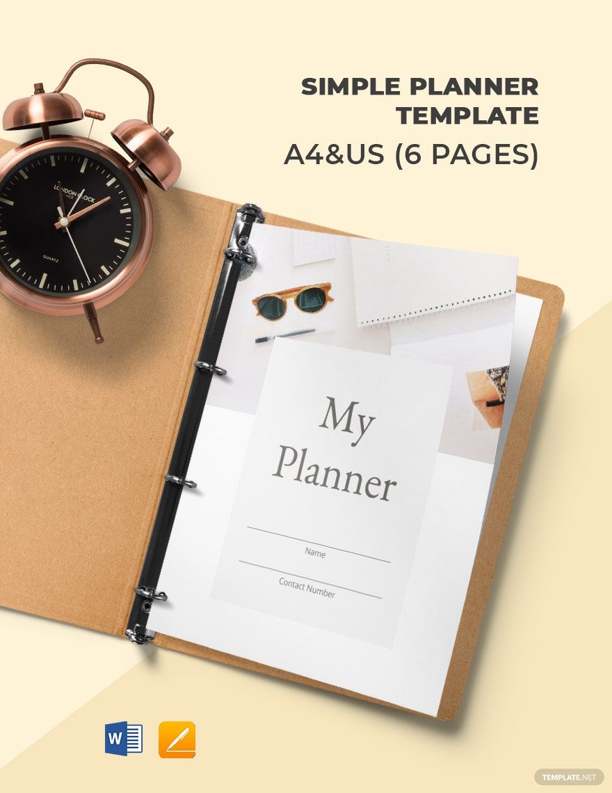 Free Simple Planner Template