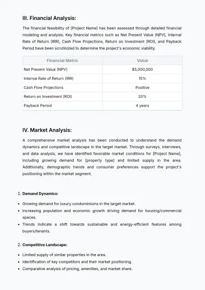 Free Real Estate Project Review Template to Edit Online
