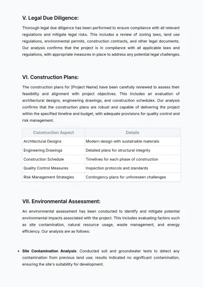 Free Real Estate Project Review Template to Edit Online