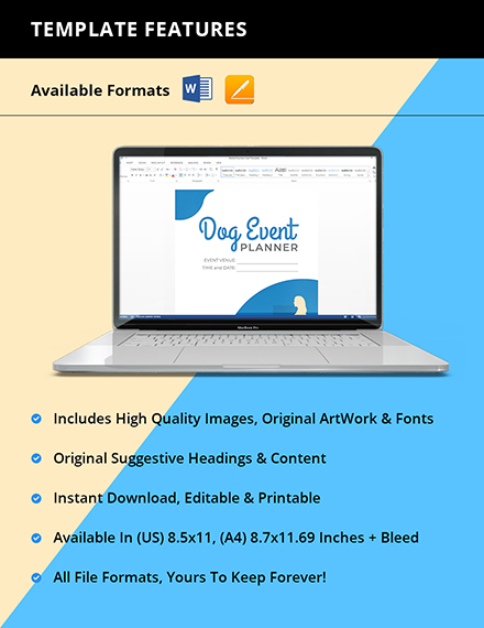 Free Dog Event Planner Template to Edit Online