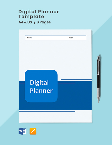 Digital Planner template