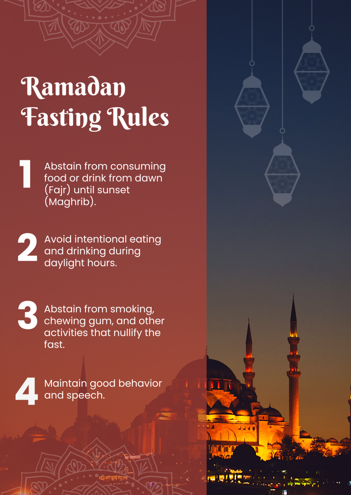 Ramadan Fasting Rules Template
