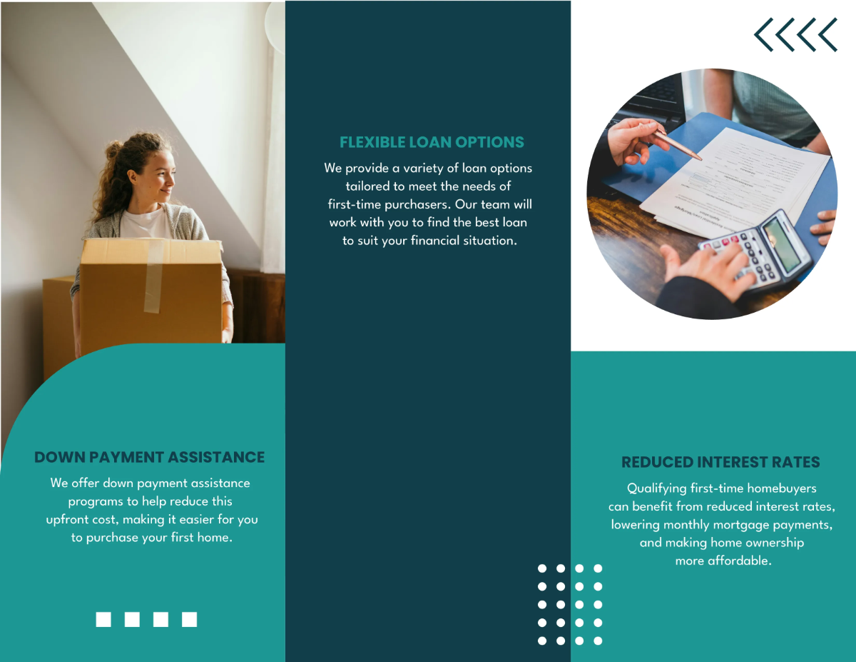 Free First-Time Homebuyer Incentives and Programs Brochure Template to Edit Online