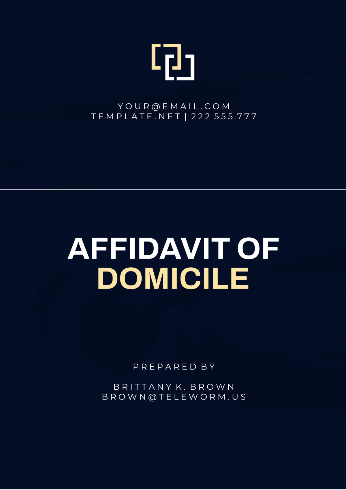 Maryland Affidavit of Domicile Template - Edit Online & Download