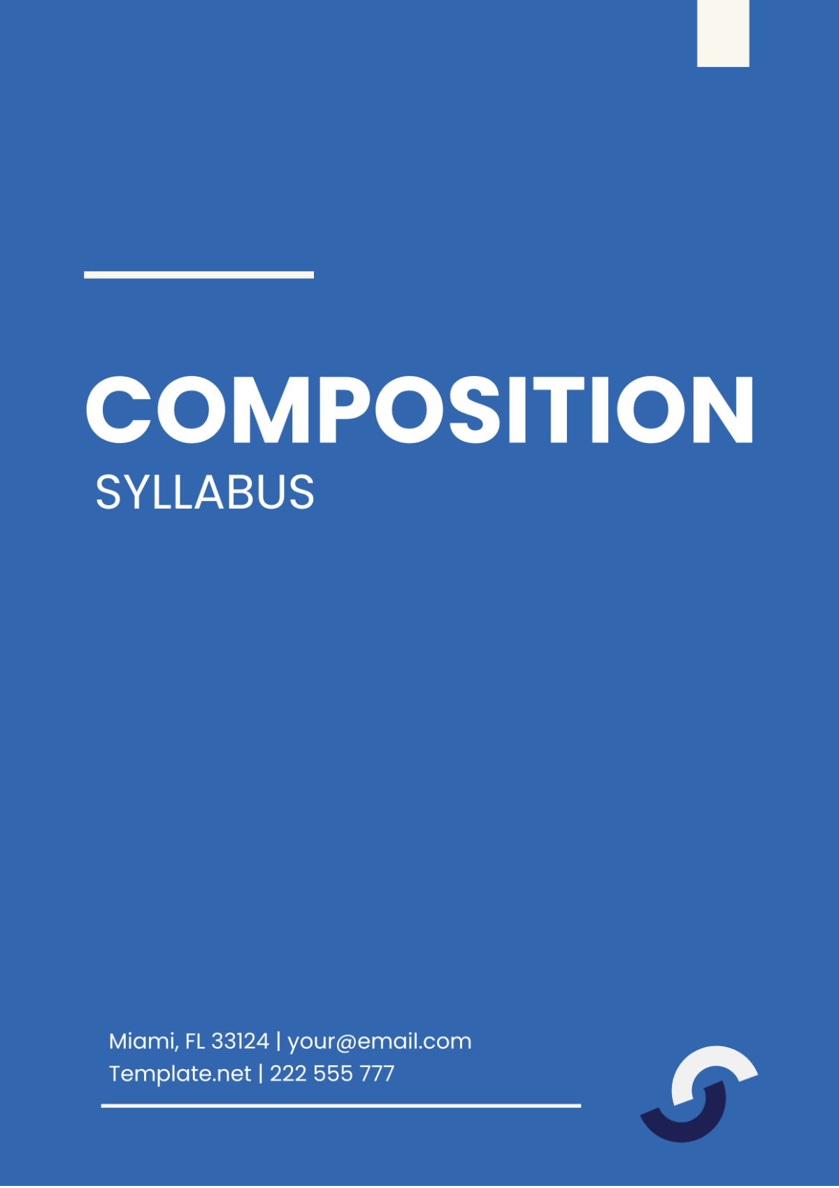 Free Composition Syllabus Template