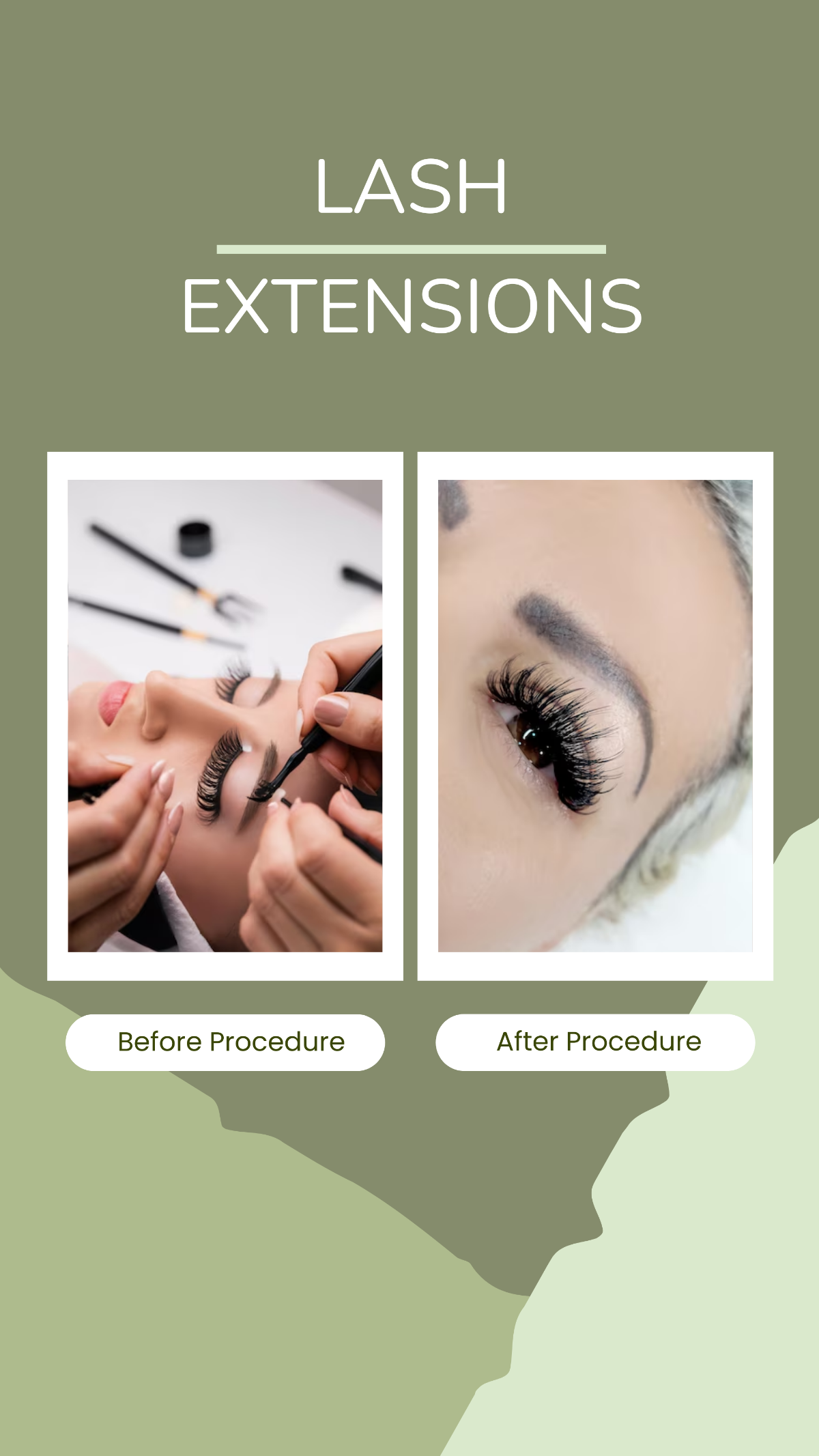 Lash Extensions Before and After Instagram Post - Edit Online & Download