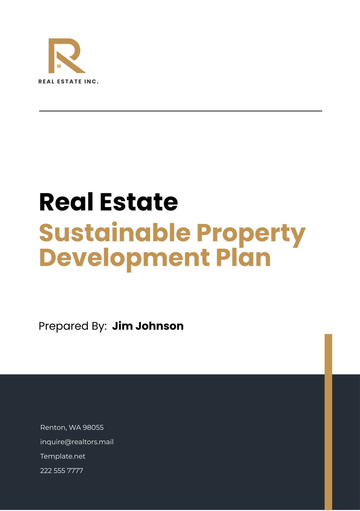 Free Real Estate Sustainable Property Development Plan Template