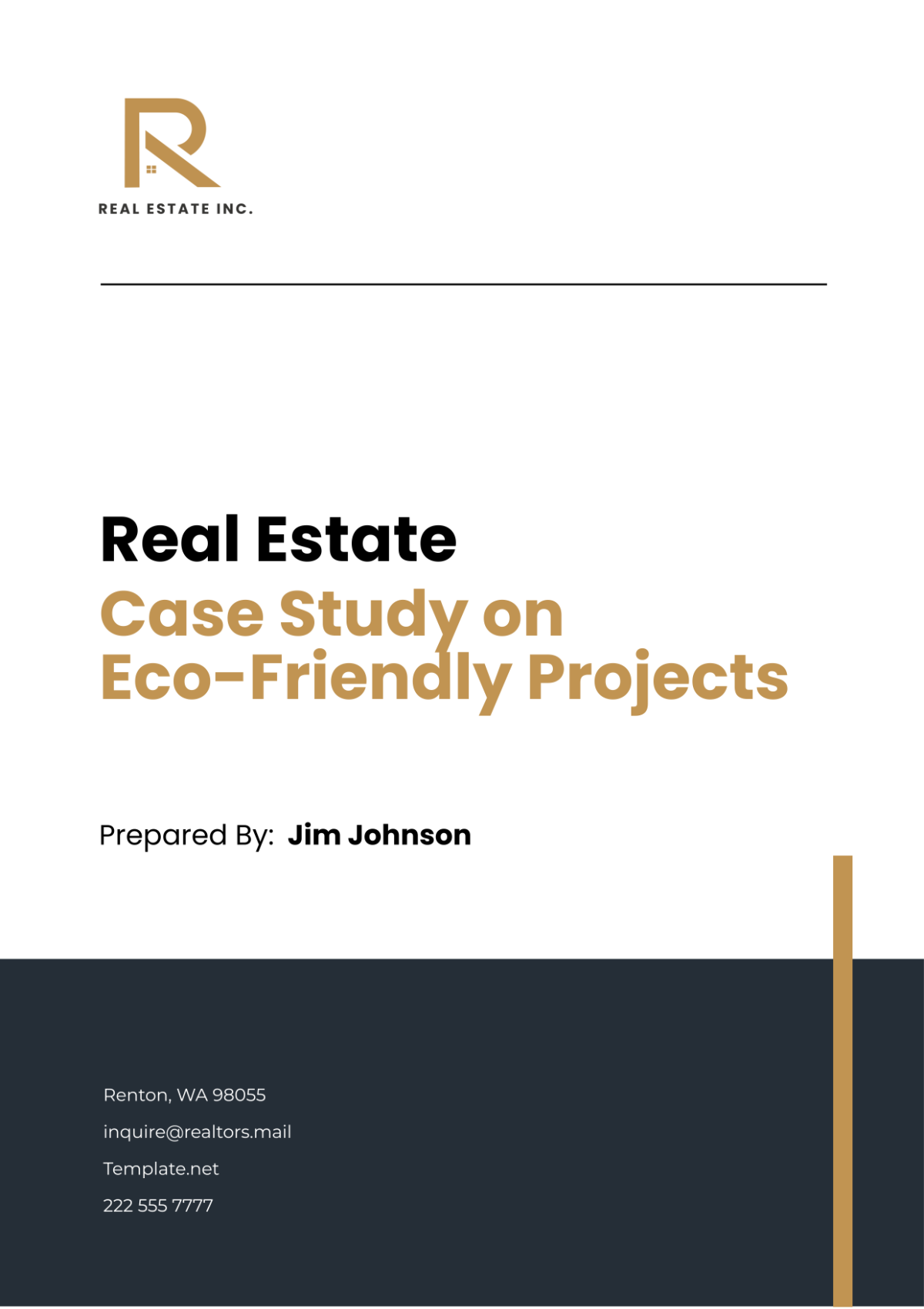 Real Estate Case Study on Eco-Friendly Projects Template