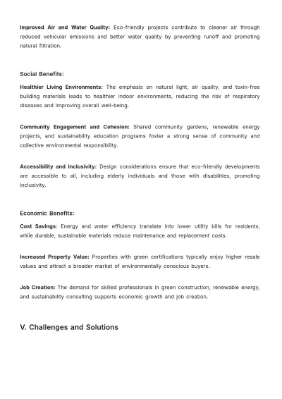 Free Real Estate Case Study on Eco-Friendly Projects Template to Edit Online
