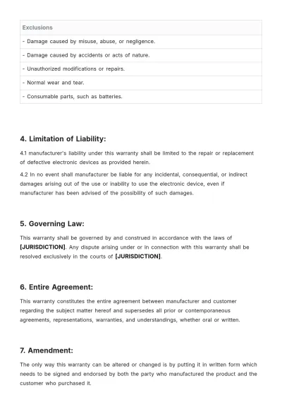 Free Registration Agreement Warranty Template to Edit Online