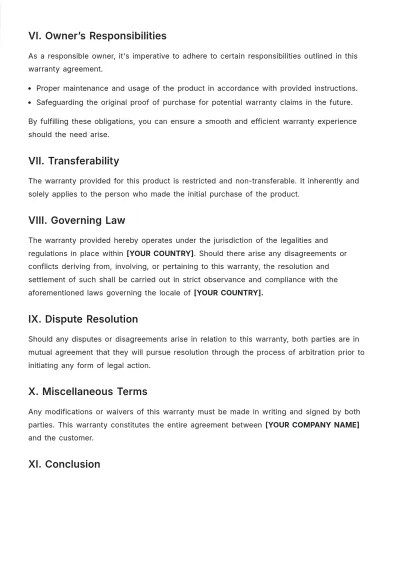 Free Claim Process Warranty Template to Edit Online
