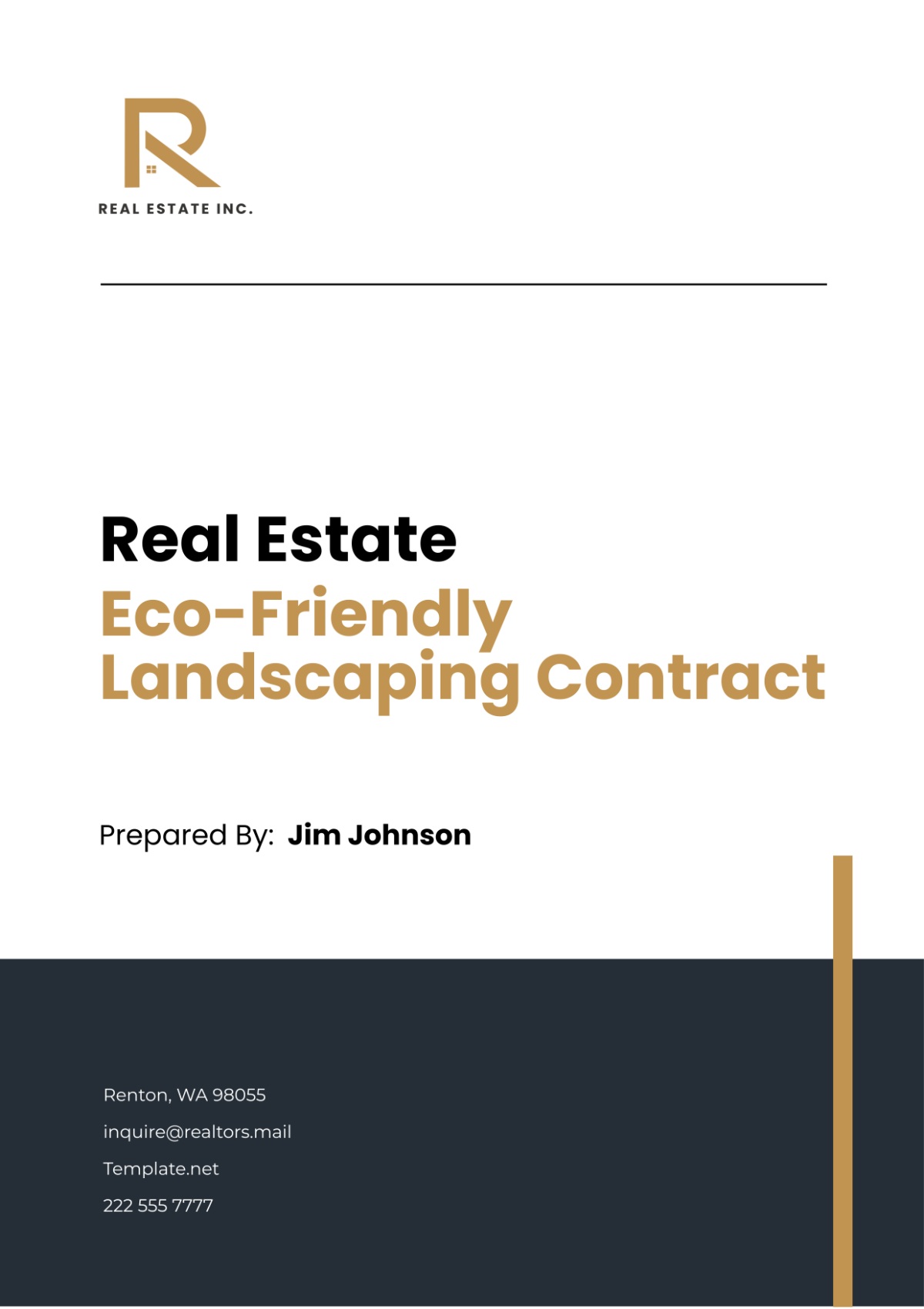 Real Estate Eco-Friendly Landscaping Contract Template
