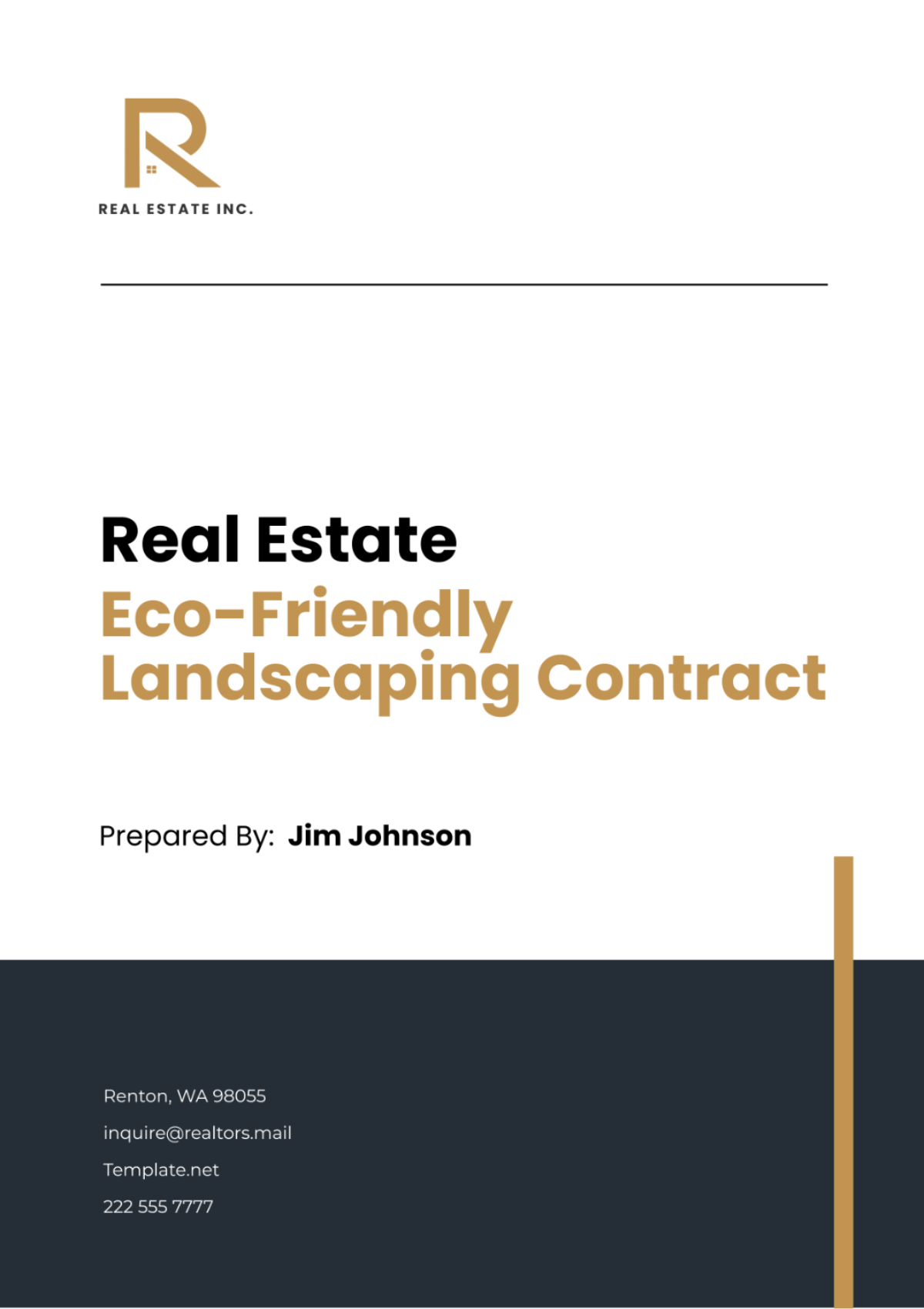 Real Estate Eco-Friendly Landscaping Contract Template - Edit Online & Download