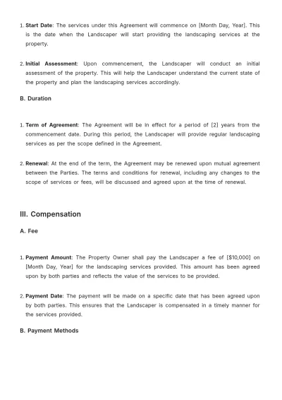 Free Real Estate Eco-Friendly Landscaping Contract Template to Edit Online