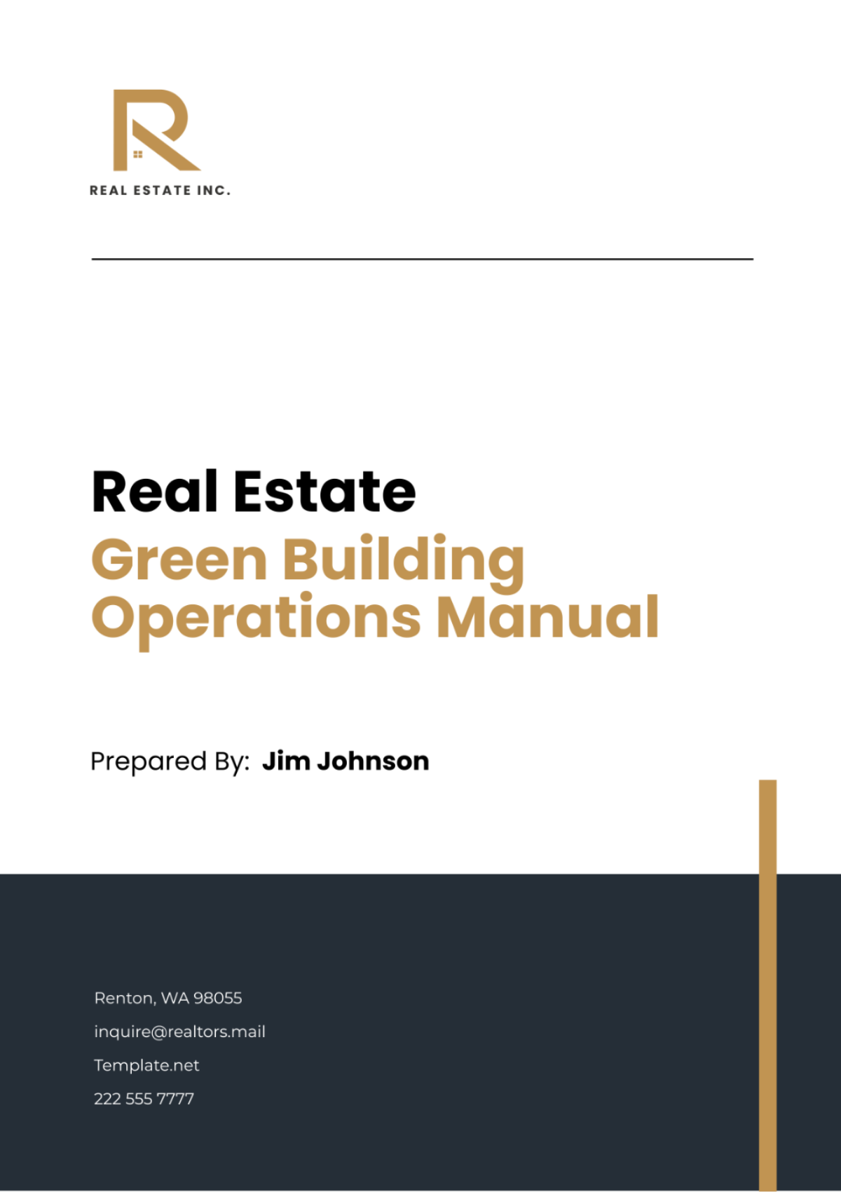 Free Real Estate Green Building Operations Manual Template