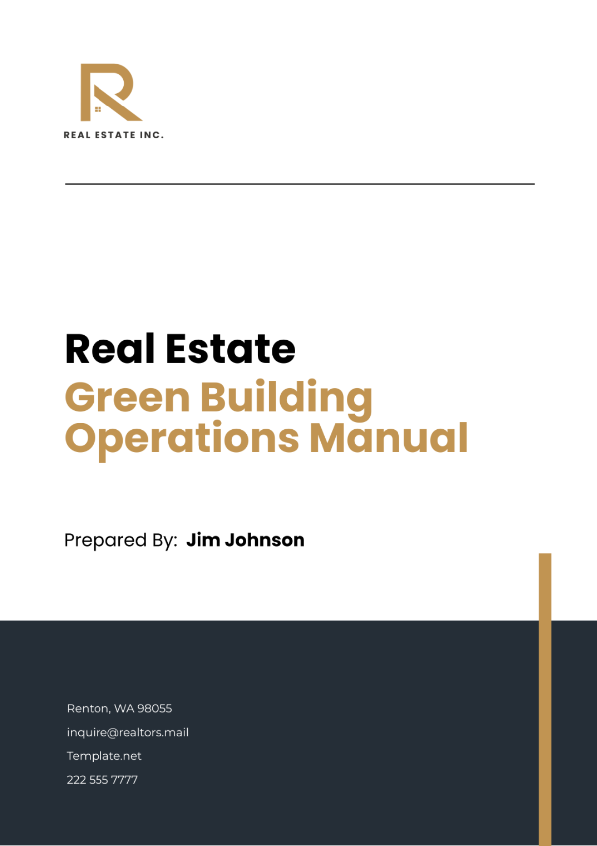 Real Estate Green Building Operations Manual Template - Edit Online & Download