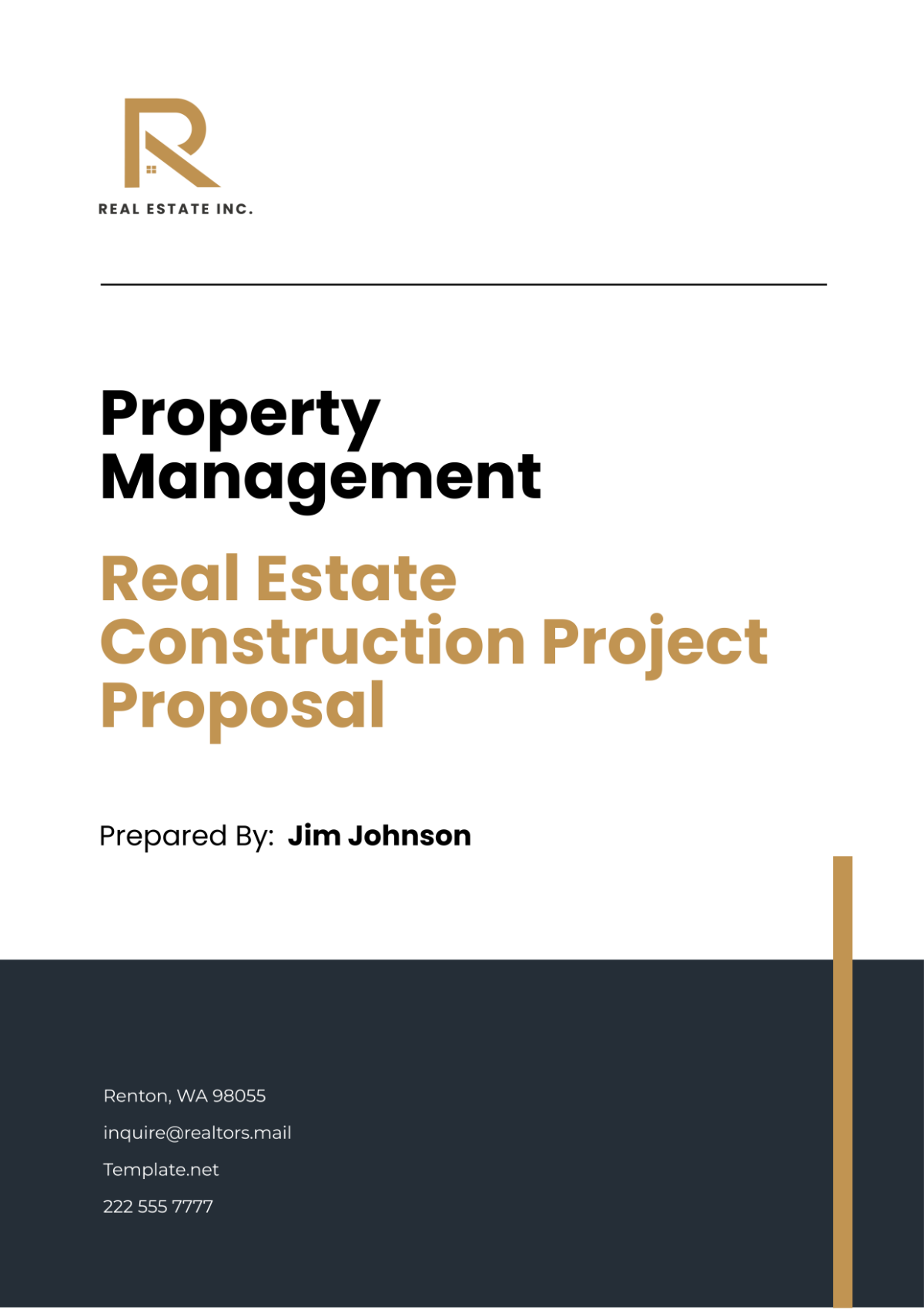 Real Estate Construction Project Proposal Template