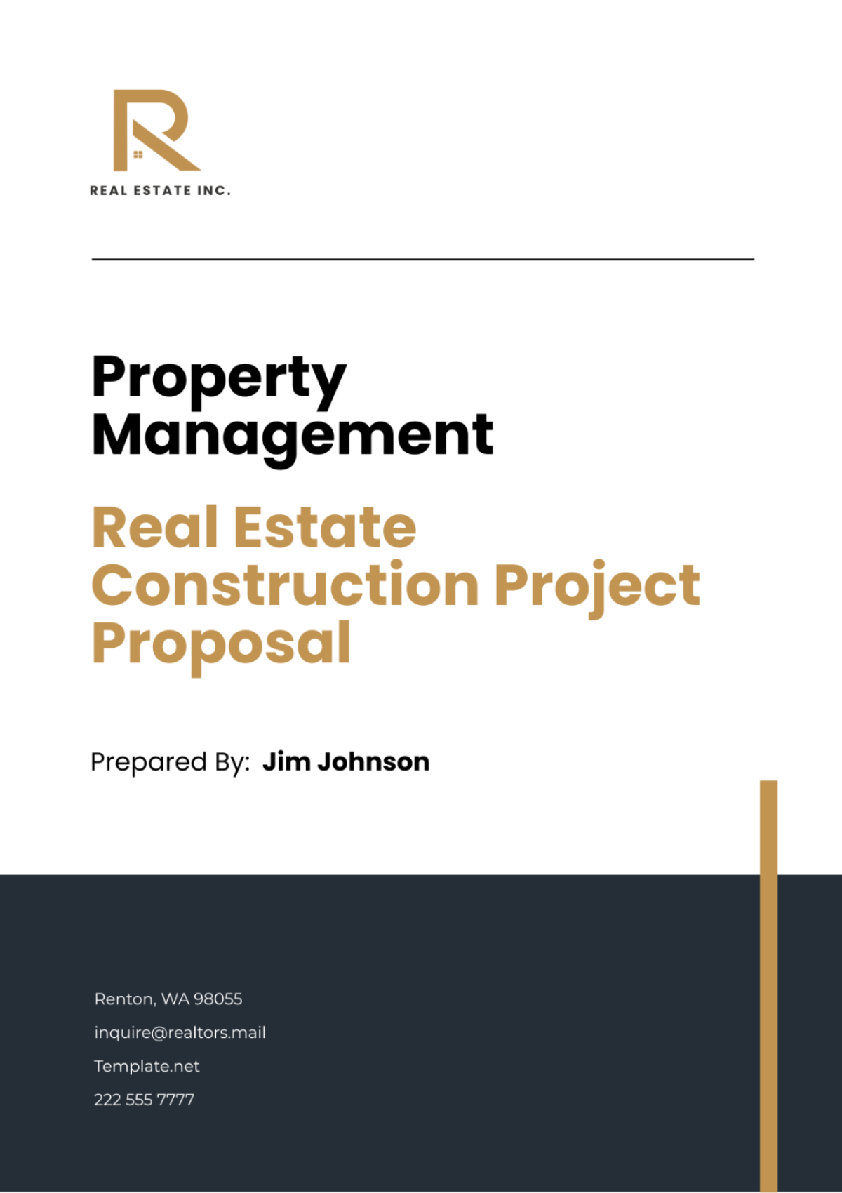 Real Estate Construction Project Proposal Template - Edit Online & Download