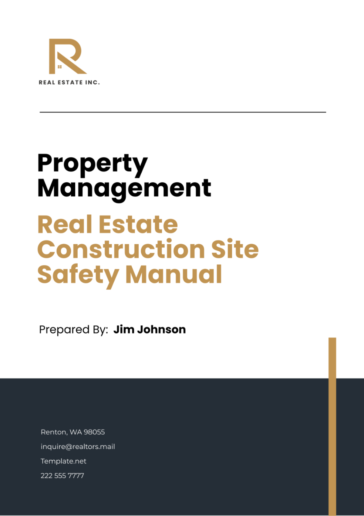 Real Estate Construction Site Safety Manual Template - Edit Online & Download