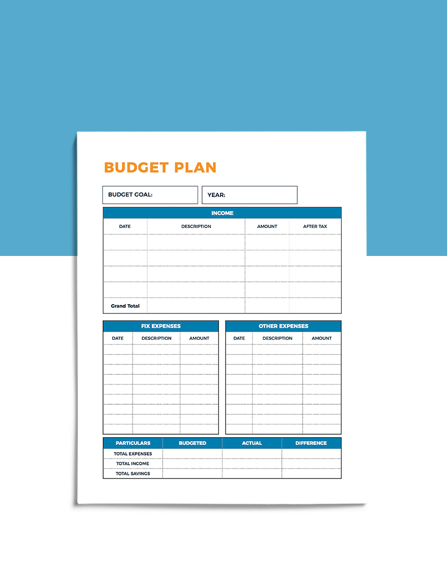 5 Year Financial Planner Template