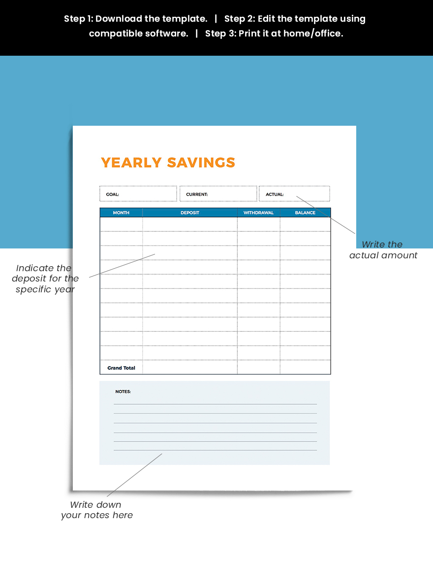 5 Year Financial Planner Template