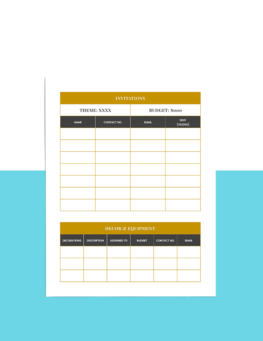 Personal Financial Planner Template