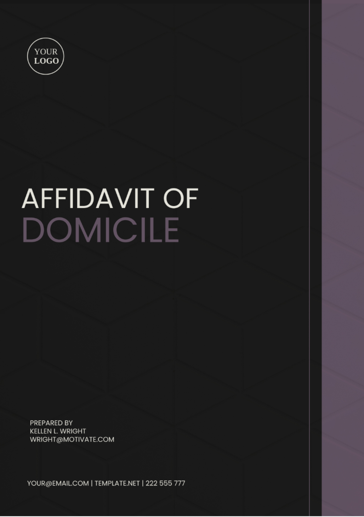 Alaska Affidavit of Domicile Template - Edit Online & Download