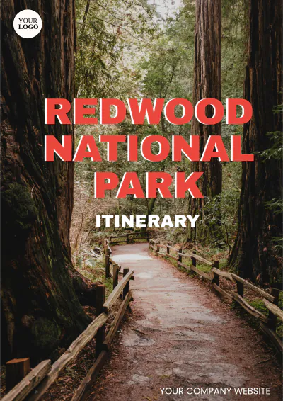 Free Redwood National Park Itinerary Template to Edit Online