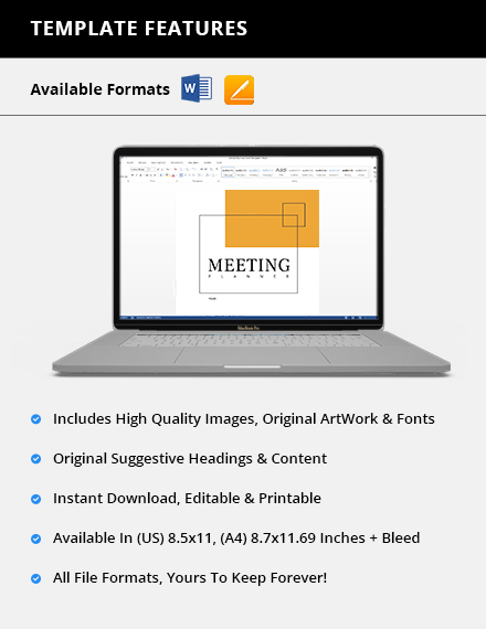 Meeting Planner Format