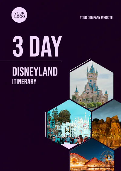 Free 3 Day Disneyland Itinerary Template to Edit Online