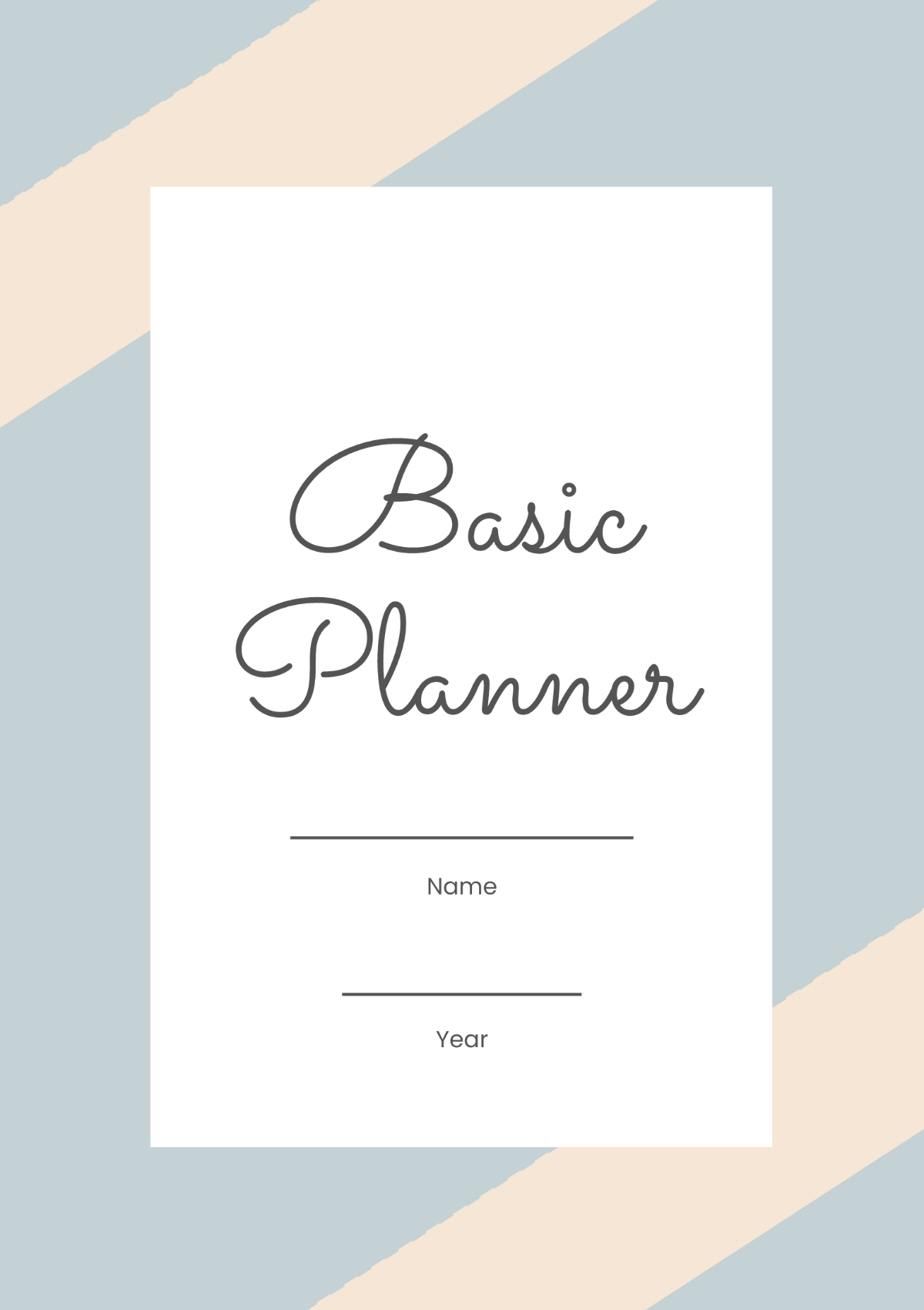 Basic Planner Template